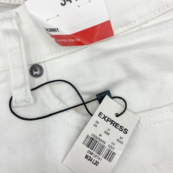 Express Men’s Hyper Stretch Ripped Jeans - Picture 4 of 4